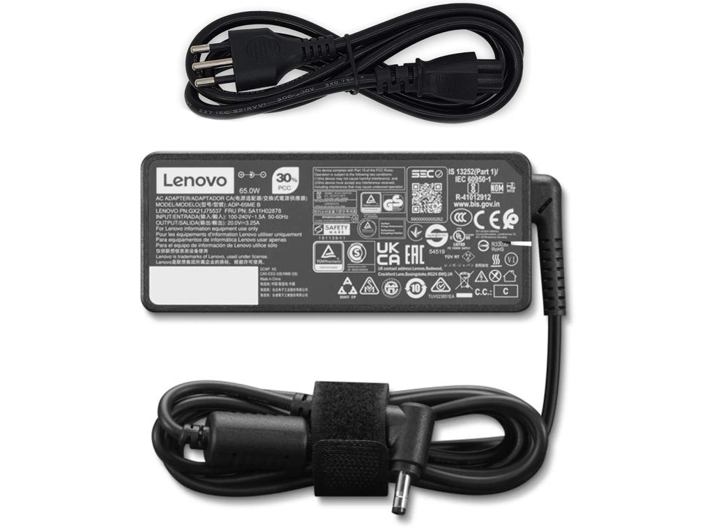 Alimentatore PC Portatile Lenovo 65W 20V 3.25A Spinotto 4.0 x 1.7 mm Compatibile Lenovo IdeaPad e Yoga