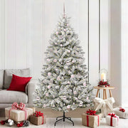 Albero di Natale artificiale con 300 LED Verde e Bianco 210 cm 3395759