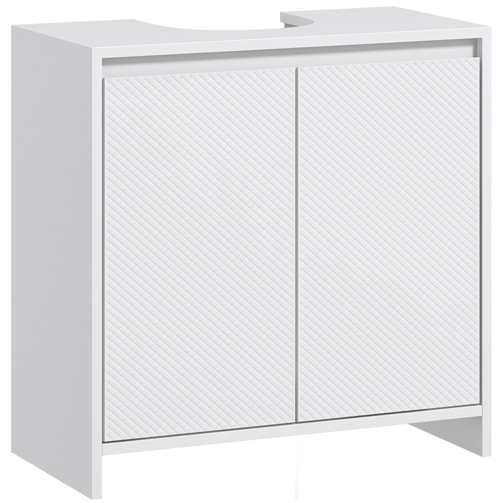 Mobile Sottolavabo con Ripiano ¨C Zephmum ¨C Bianco 60x30x60 cm