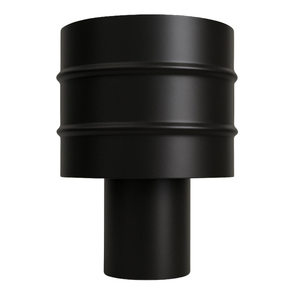 Fumaiolo 4 venti acciaio al carbonio verniciato spessore 1,2 mm diametro 80 per stufa pellet