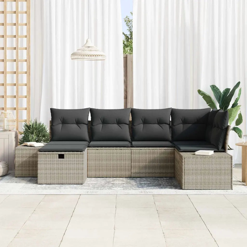 Set di divani con cuscino 7 pcs polyrattan