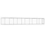 Gabbia per Cani con Porta Grigia 10x2x1,5 m in Acciaio Zincato CFW5720110