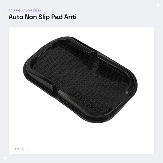Oggetto di supporto per cruscotto con superficie antiscivolo - Otre per telefono cellulare auto - Supporto per smartphone - Materiale robusto - Resistente all'usura - Installazione facile