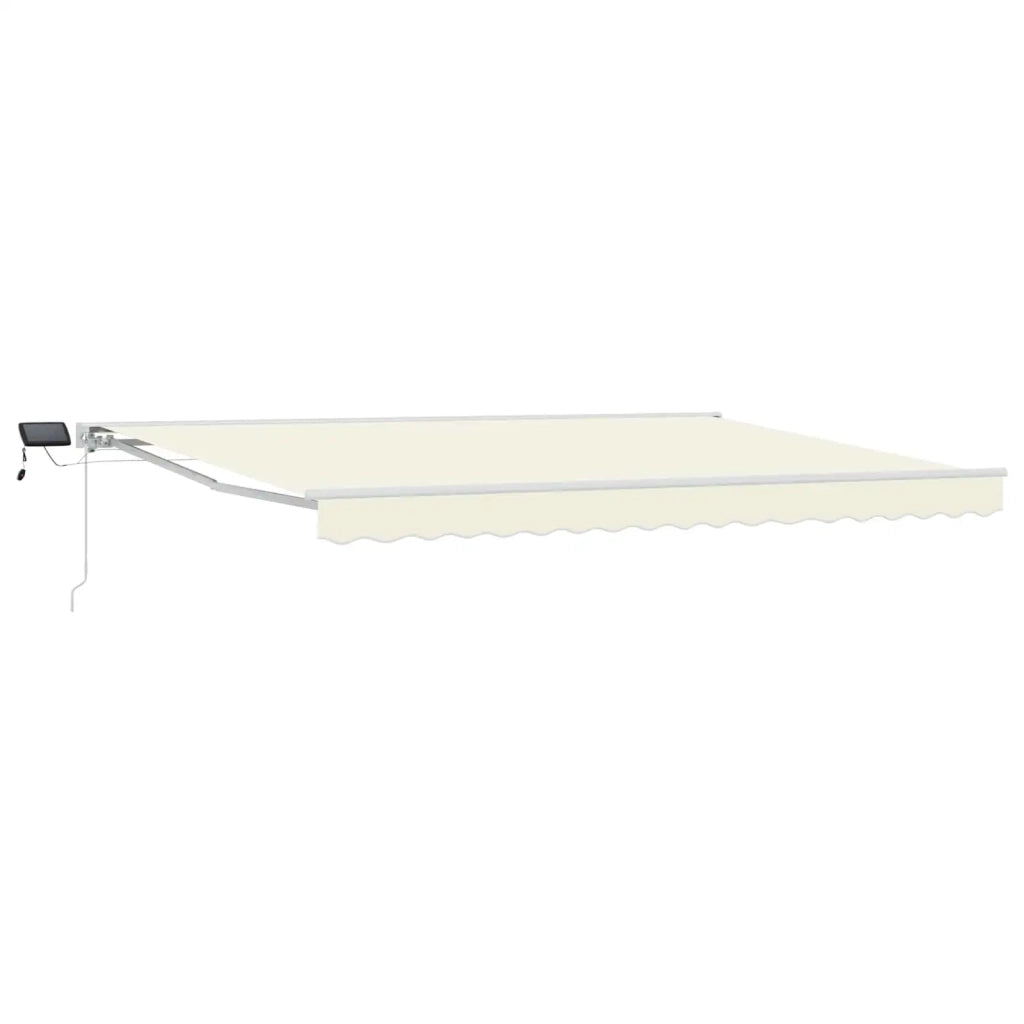 Cornice per Tenda Manuale con LED Crema e Bianco 4,5 × 3 m 3420649