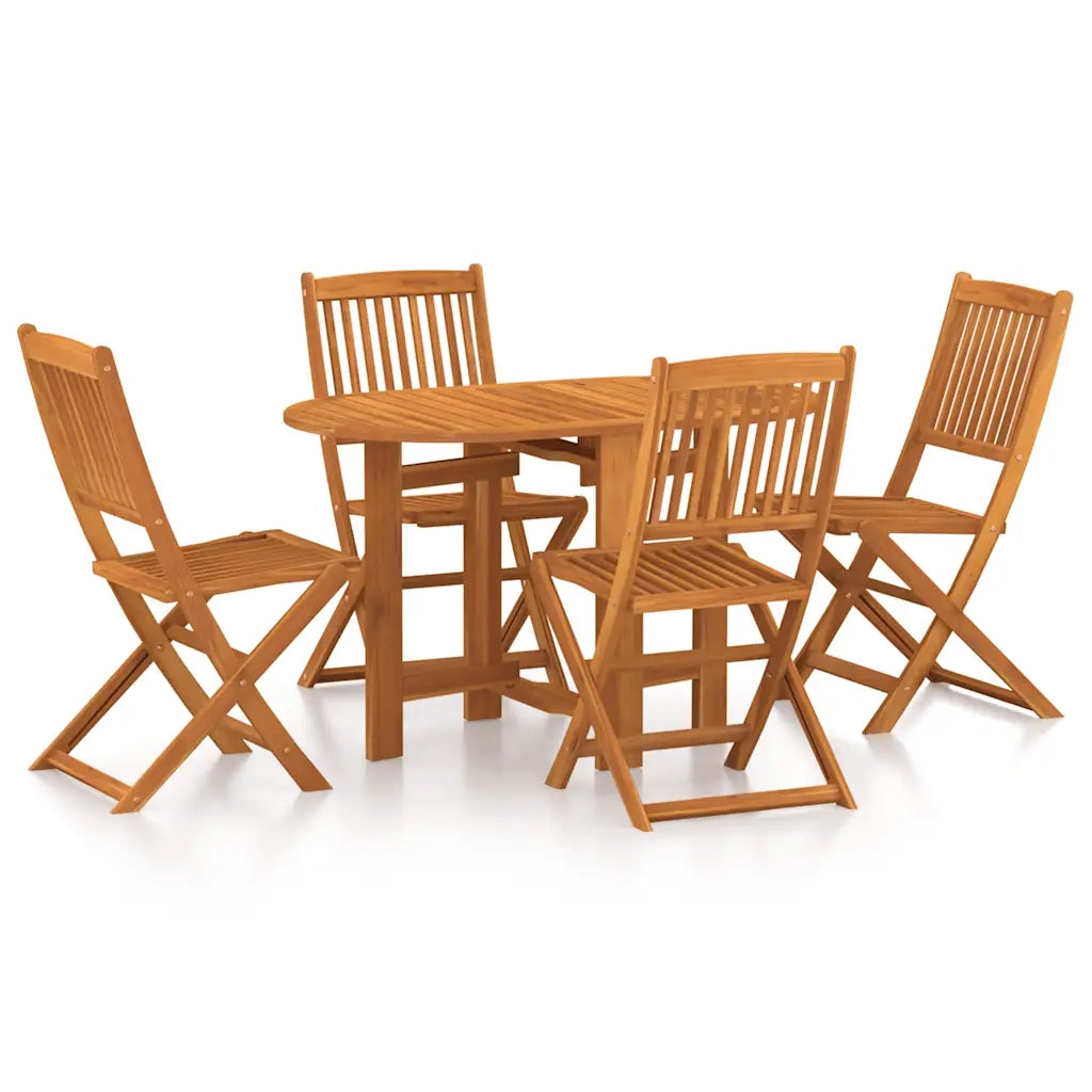 Set da pranzo da giardino da 5 pz in Legno Massello di Acacia 3086969