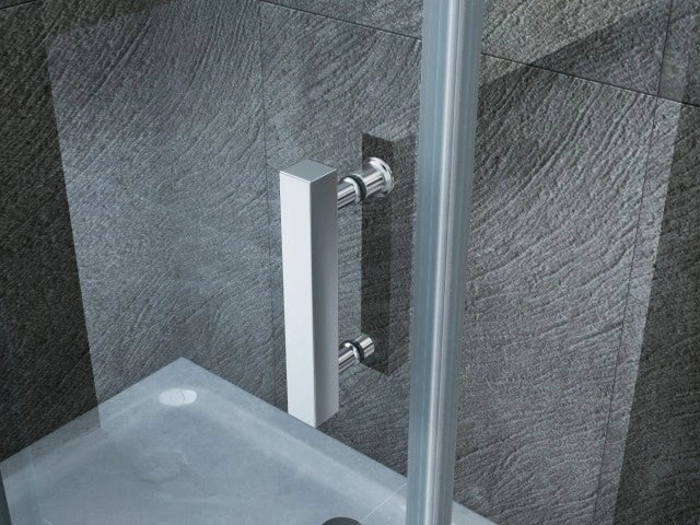 Porta doccia a libro ingresso centrale cristallo 8mm trasparente h.195 SEA BIS 160 cm,Flacone anticalcare escluso