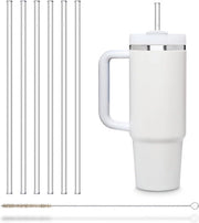 Set di rami di vetro per bicchieri da 27 cm - 6 pezzi con spazzola per pulizia - resistente alla lavastoviglie e durevole per bicchieri di vetro.