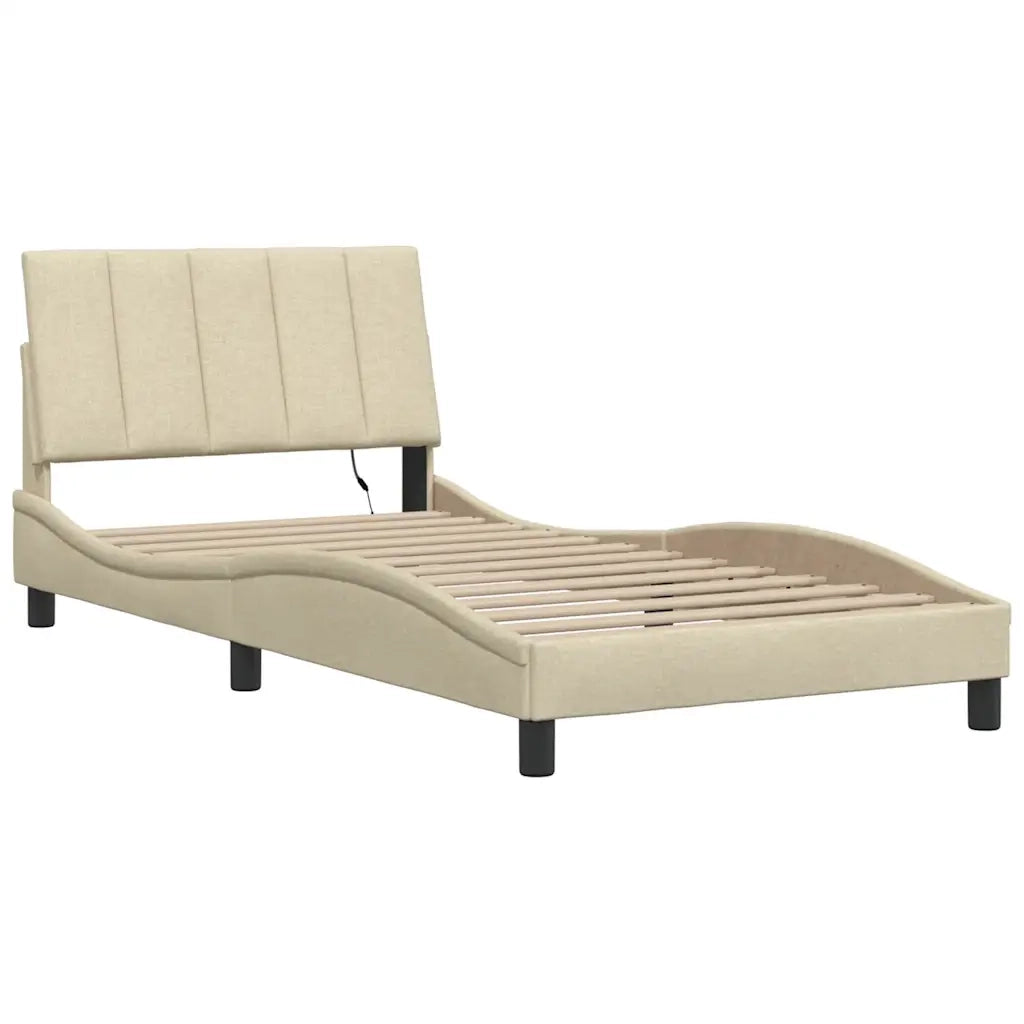 Giroletto senza Materasso Hanko Crema 100x200 cm in Tessuto