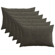 Federa 6 pcs ALMELO Antracite 30 x 50 cm corduroy 913970