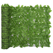 Schermo per balcone con foglie 400 x 100 cm verde 02_0009997