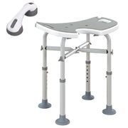 Sgabello da doccia regolabile 39-51,5 cm ¨C Xylo ¨C con maniglia e ventose grigio