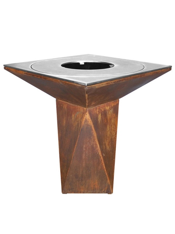 Braciere da giardino, Barbecue con copertura protettiva - G1 corten