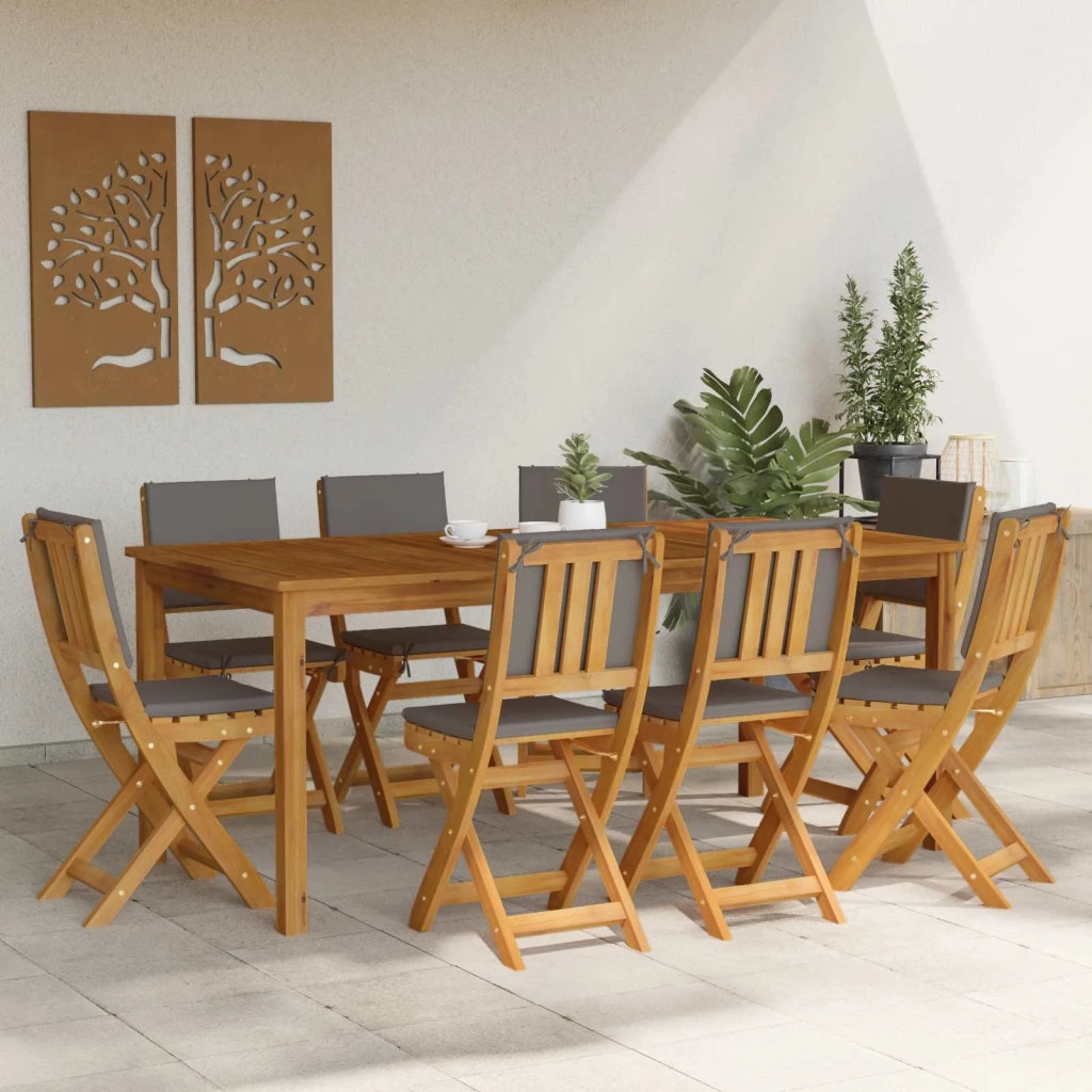Sedie Bistro da Giardino 8 pcs Grigio Scuro 38 x 46 x 85 cm 3416296