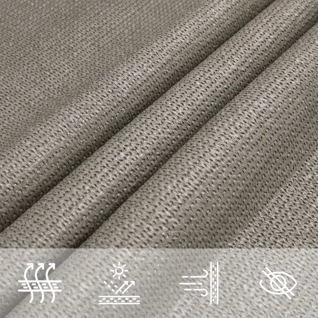 Vela Parasole 160 g/m² Rettangolare Grigio Chiaro 2,5x4 m HDPE 4001981