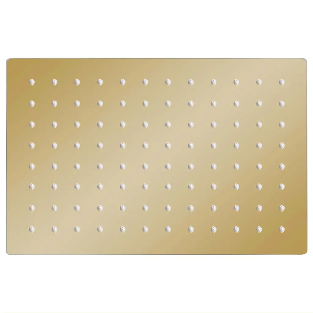 Testa Doccia a Pioggia in Acciaio Inox 30x20cm Rettangolare Oro CFW9196718