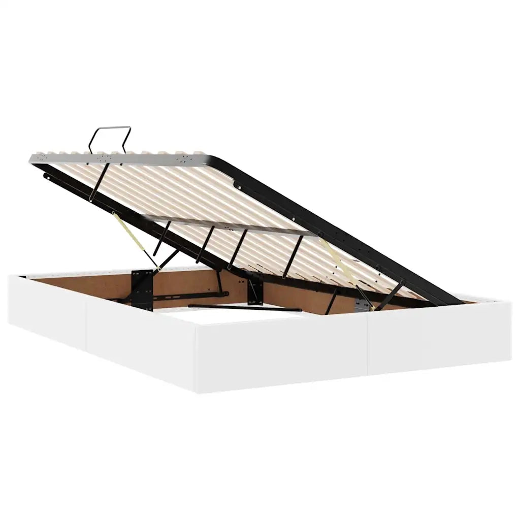 Letto con contenitore e LED con led Bianco Puro 140 x 200 cm