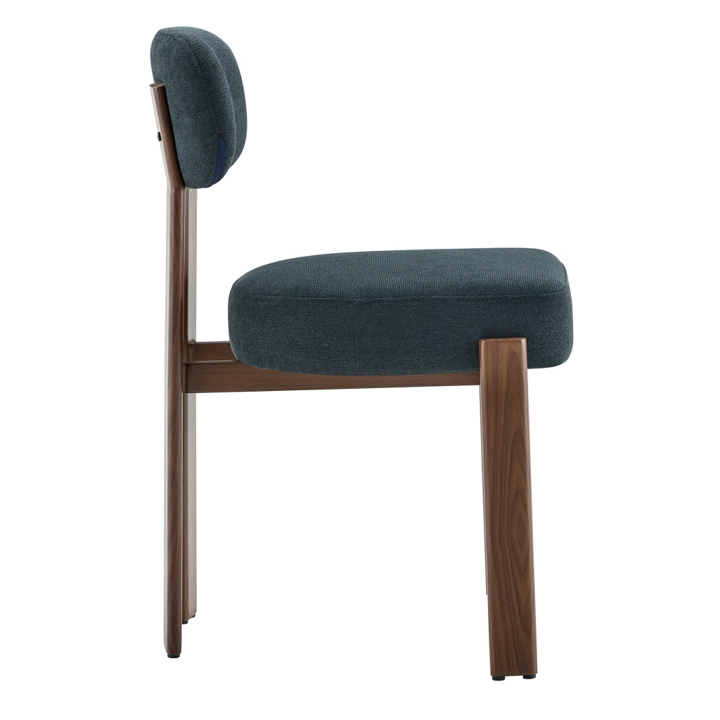 Set 2 Sedie da Pranzo Imbottite ¨C Xylo ¨C Tessuto Lino, Schienale Curvo, Stile Moderno