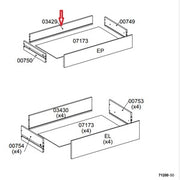 R POSTERIORE CASSETTO 03429 X KIT CASSETTIERA 5C NOVA 77X40X107 BIANCA- 1,0 pz