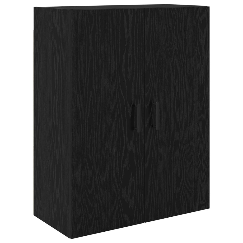 Credenza-Buffet-Armadio da cucina Rovere Nero 69,5 x 34 x 180 cm Legno multistrato 392675