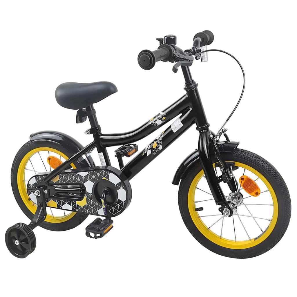 Bicicletta per Bambini 12 Pollici per bambini di 2-4 anni Nero 42009507