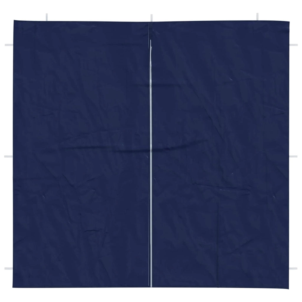 Parete per tenda da festa 2 pcs-Pannello laterale tenda da festa Blu 200 x 195 cm PE e Acciaio