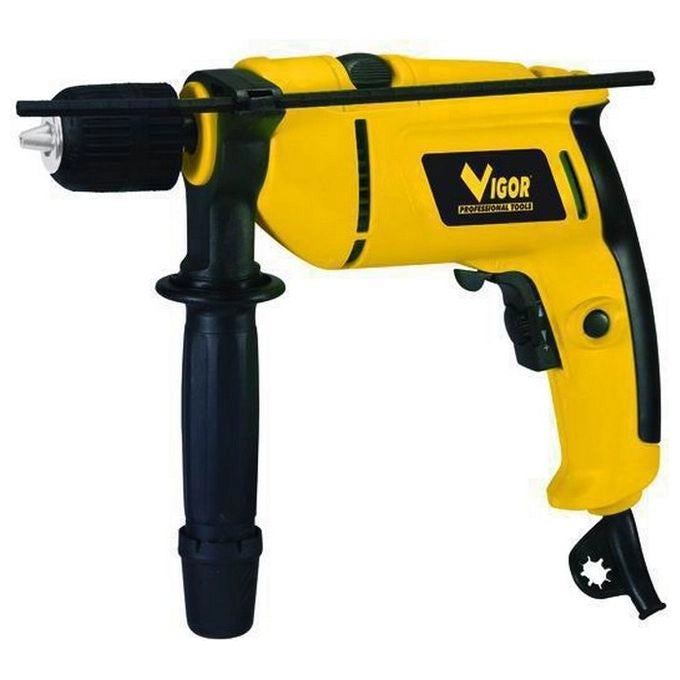 Vigor VTR-760 RPE Trapano a Percussione 760 W Velocita' Variabile 0-3000 giri-min Mandrino Autoserrante 13 mm con Valigetta colore Nero