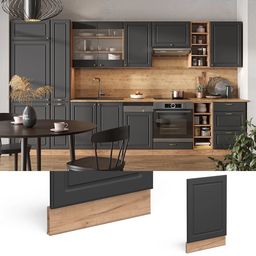 Pannello frontale Fame-Line Antracite-oro/Rovere dorato 45 cm, PL Marmo Vicco