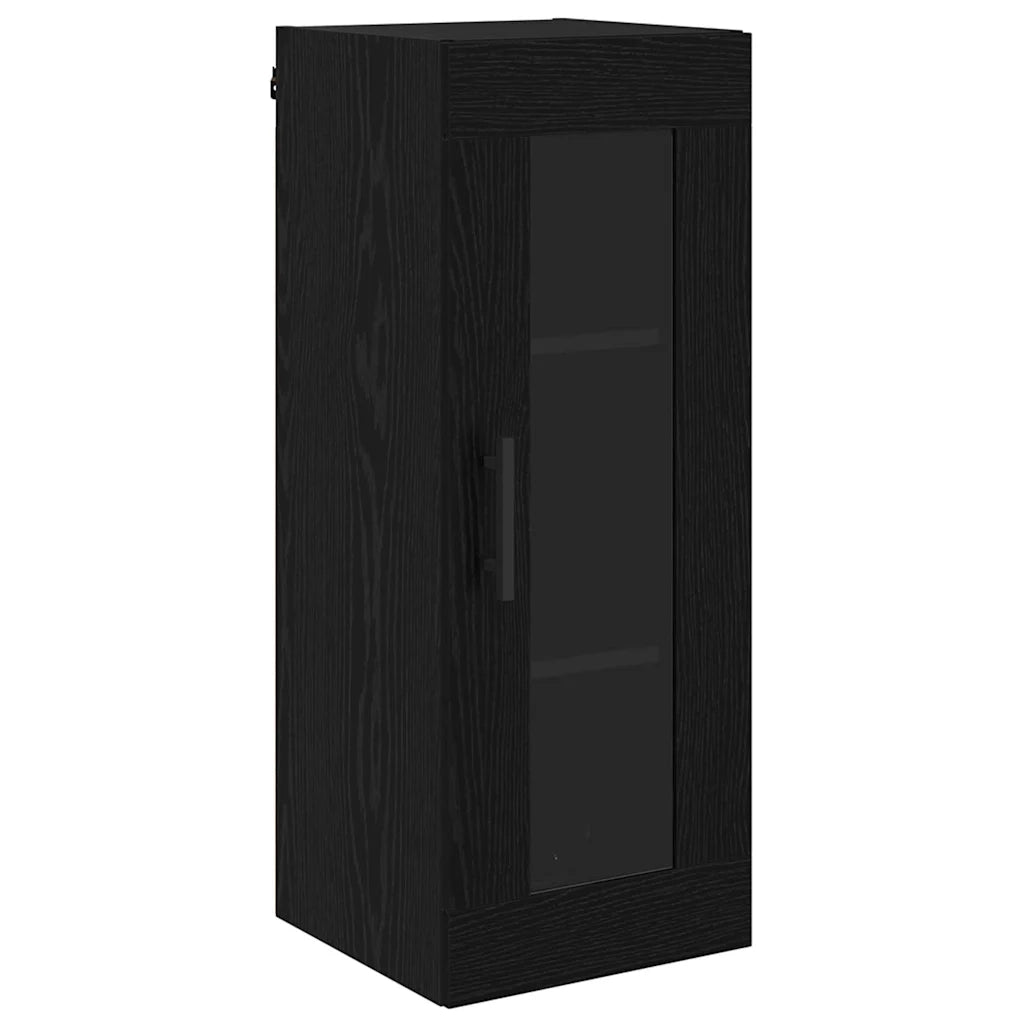 Credenza-Buffet-Armadio da cucina Rovere Nero 69,5 x 34 x 180 cm Legno multistrato 757886