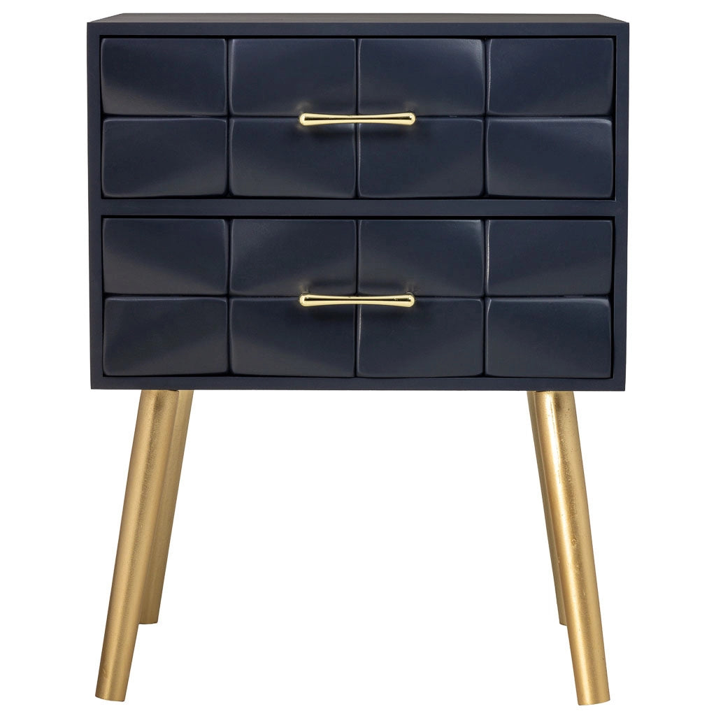 Comodino in legno nero 50x38x73h cm