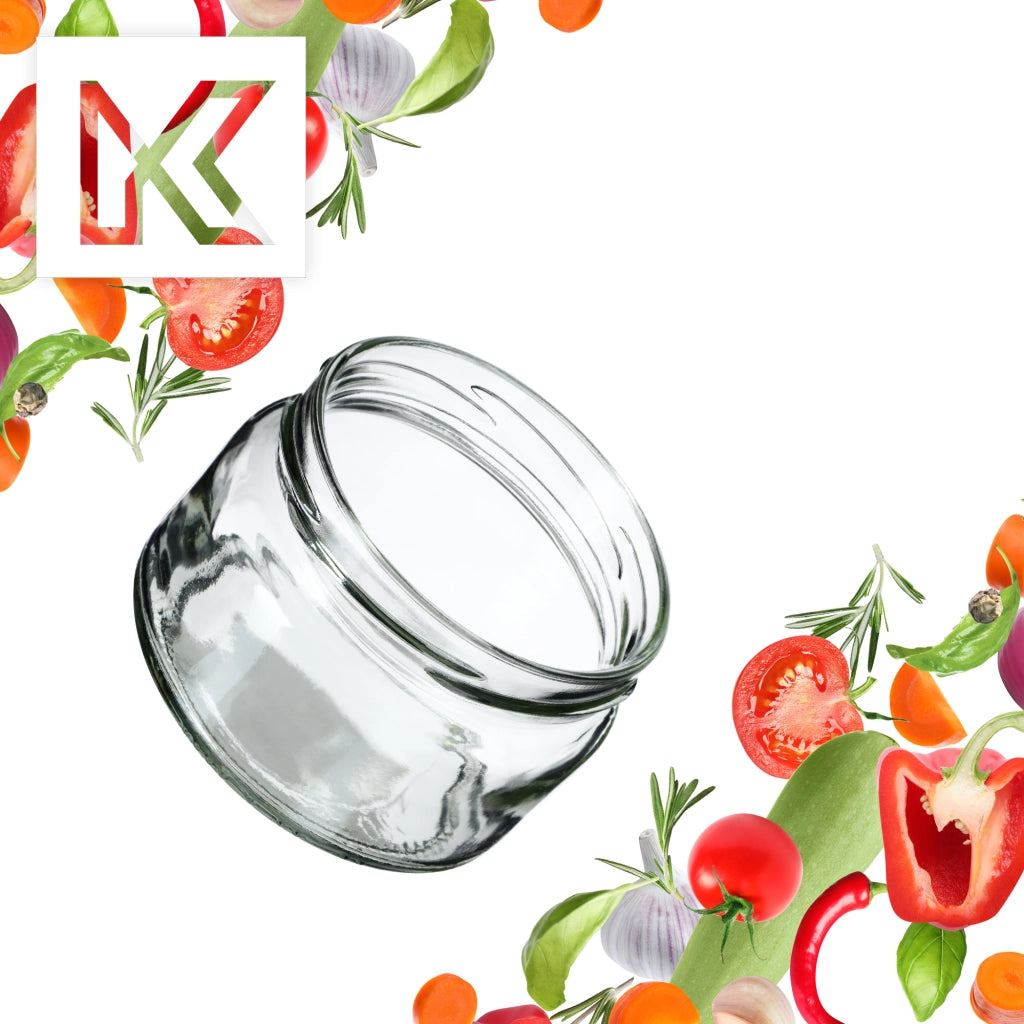 KADAX Barattoli di vetro Denia 250ml 50 pezzi 82mm + coperchio "Vaso con miele"