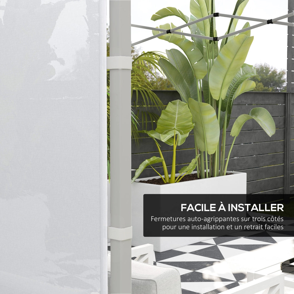 Pannelli laterali per gazebo 3x3m o 3x6m ¨C Xylo ¨C Set 2 pezzi bianco