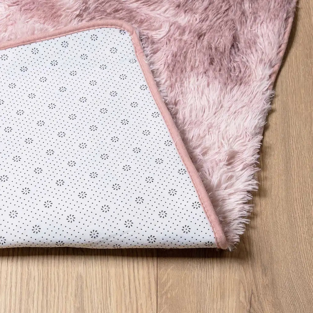 Tappeto Shaggy a Pelo Lungo NAVARRA Rosa Antico 200x200cm 4102881