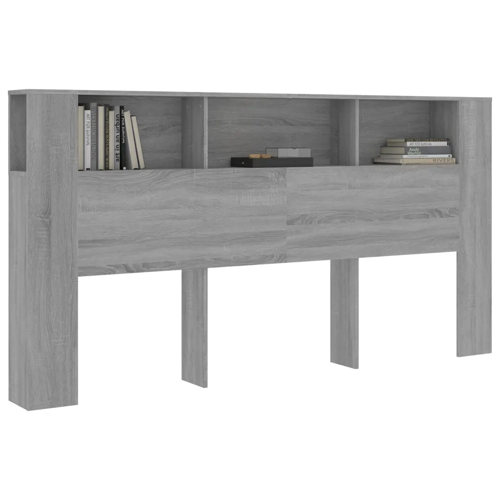 Testiera | Testata con Contenitore Grigio Sonoma 200x18,5x104,5 cm