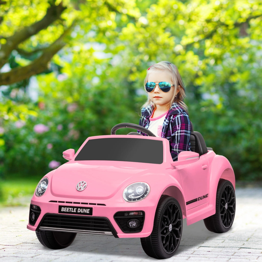 Auto elettrica per bambini Maggiolino VW ¨C Xylo ¨C Rosa con telecomando e musica