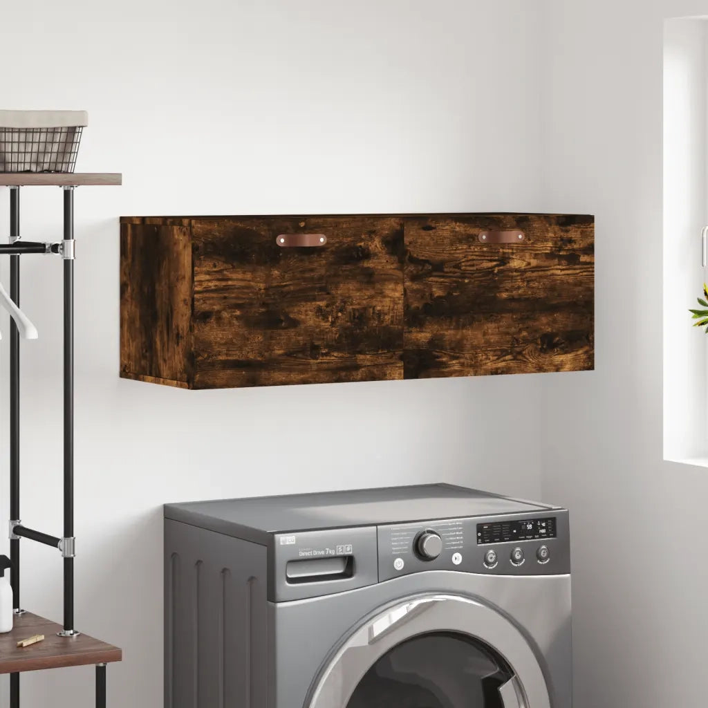 Mobile a Parete Rovere Fumo 100x36,5x35 cm in Legno Multistrato 830113