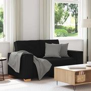 Divano a 2 Posti-Sofa 2 Posti Nero 120 cm Tessuto