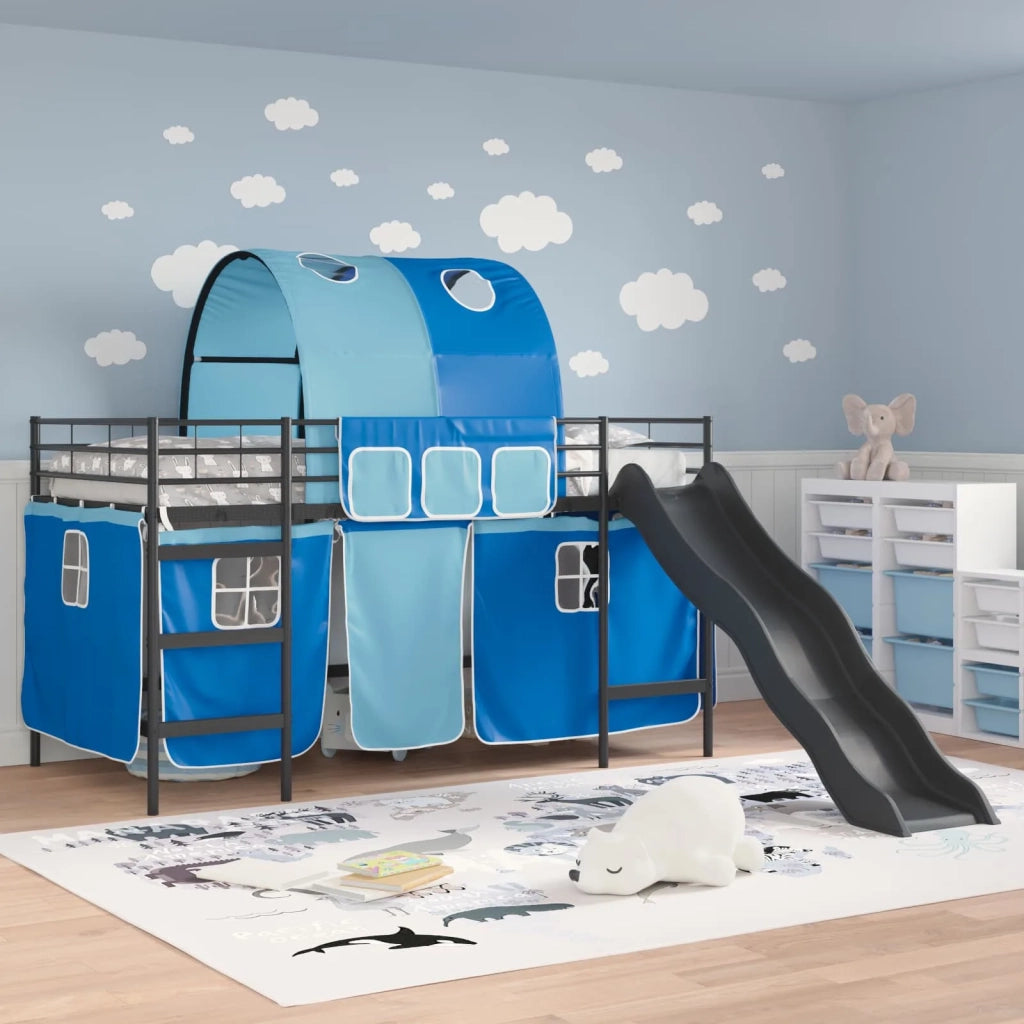 Struttura del letto loft per bambini Nero e Blu 100 x 200 cm 42020841