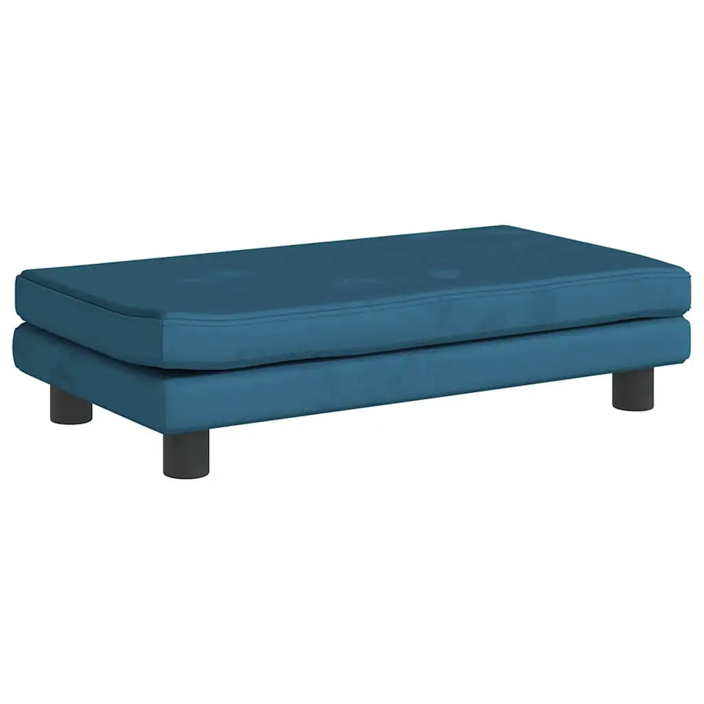 Lettino per Cani con Estensione Blu 100x50x30 cm in Velluto 172019