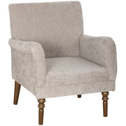 Poltrona ¨C Minimal ¨C Tessuto Grigio, Legno