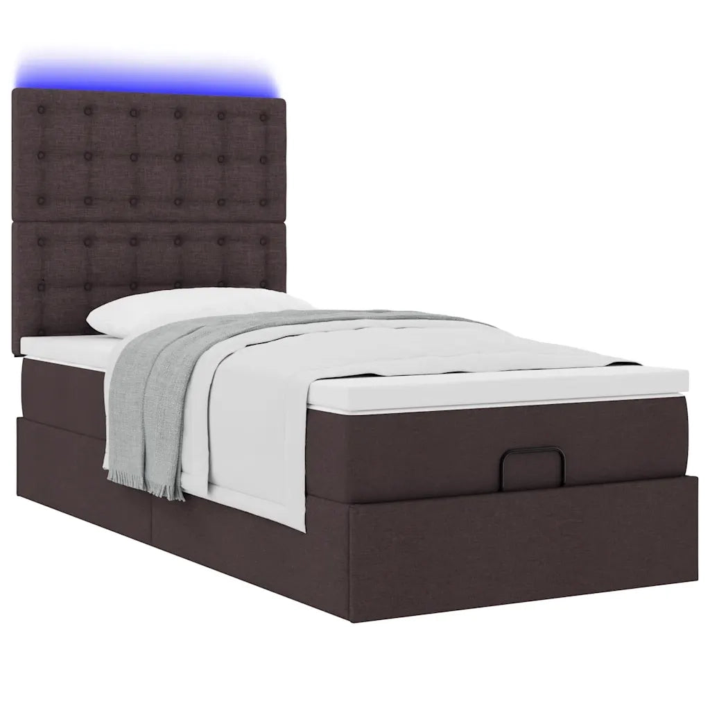 Struttura Letto Pouf con Materasso 100x200 cm in Tessuto 3314151