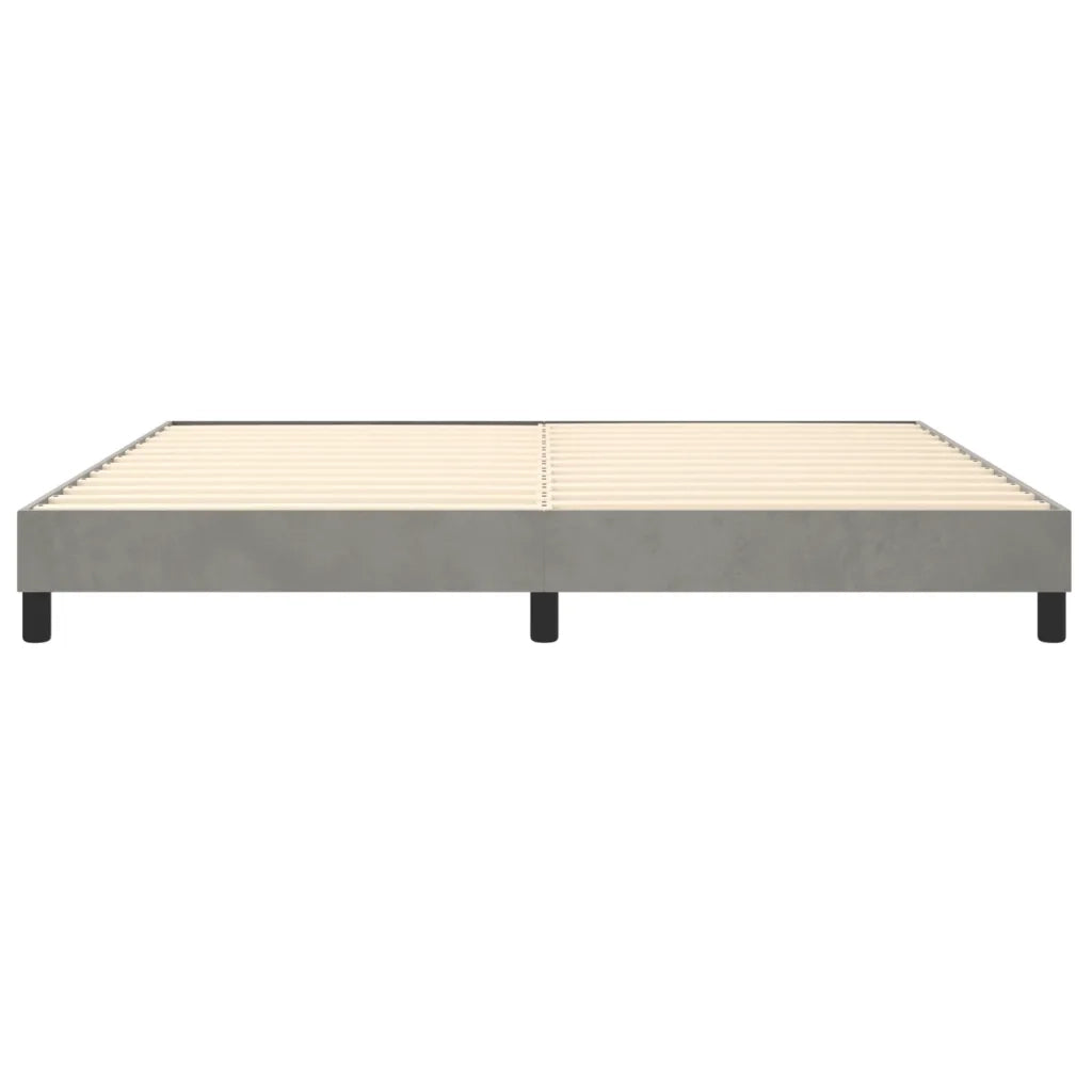 Letto matrimoniale | Letto per adulti | Struttura Letto a Rete a Molle Grigio Chiaro 200x200 cm Velluto