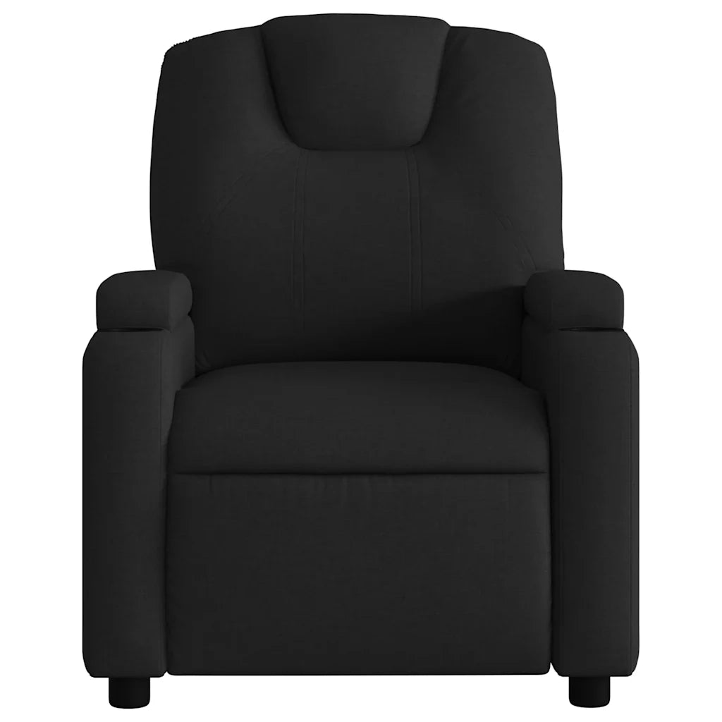 Poltrona reclinabile Massaggiante | Sedia Relax in tessuto nero