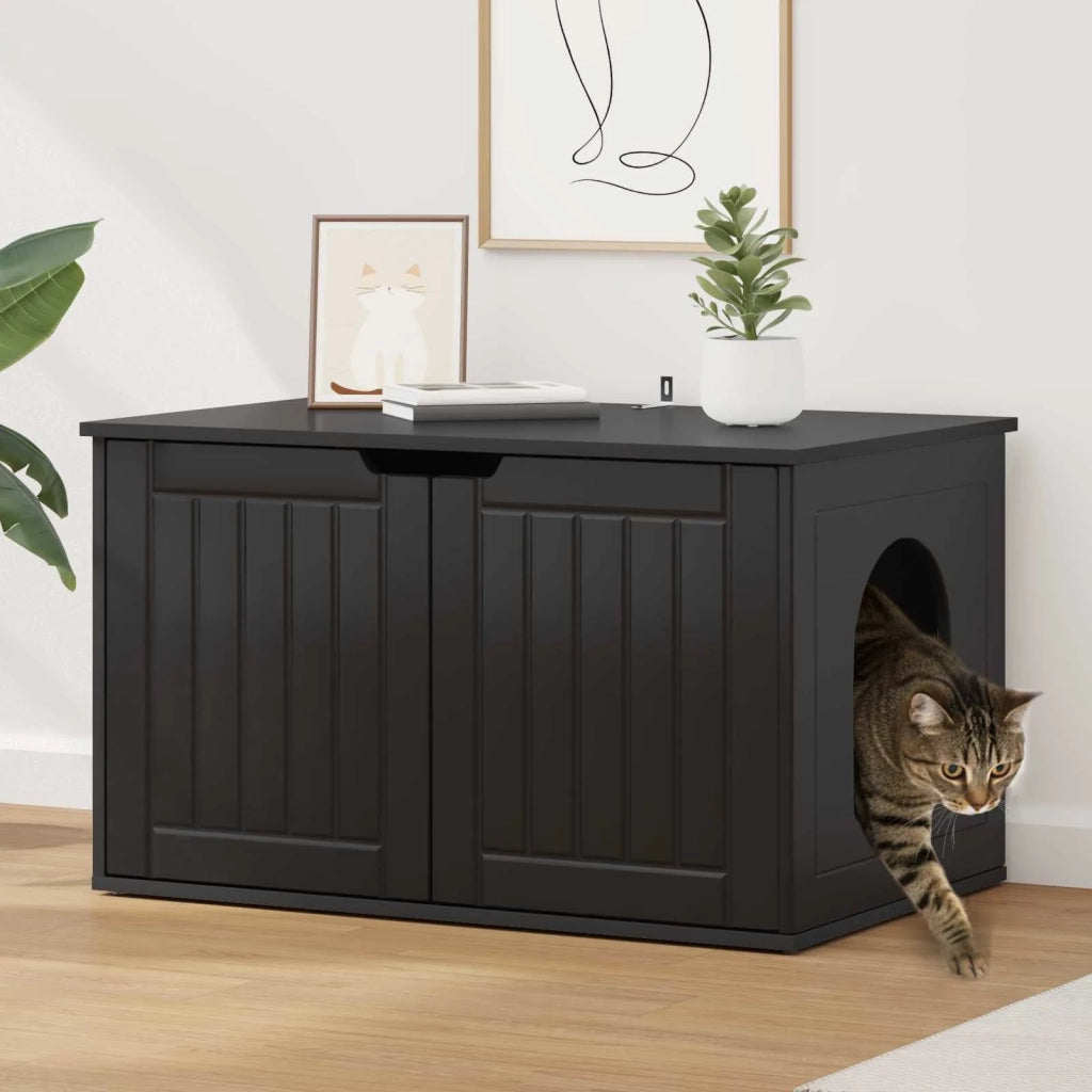 Casa per Gatti Nero 85 x 55 x 50,5 cm Legno multistrato 8000717