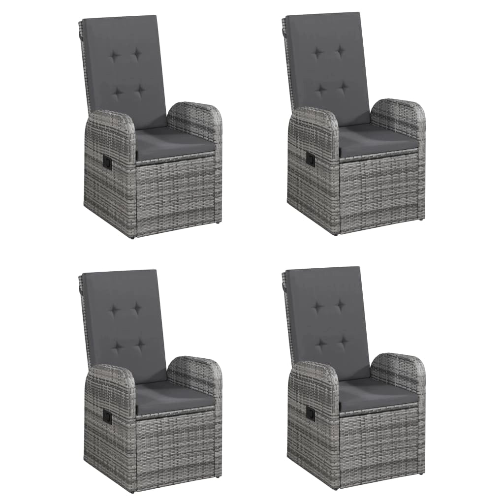 Set da pranzo da giardino mobili da esterno 5 pezzi grigio 02_0013782