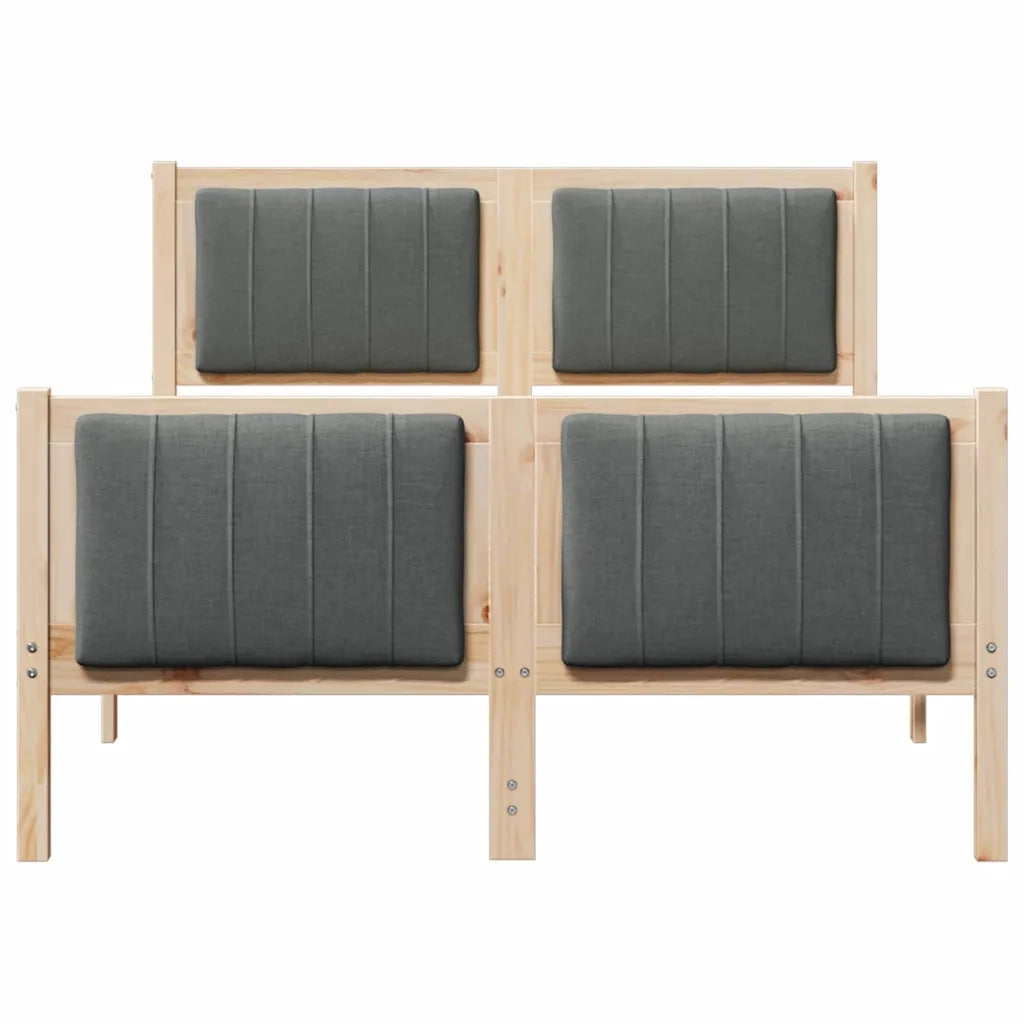 Letto matrimoniale | Letto per adulti | Struttura del Letto marrone e grigio scuro 120 x 200 cm