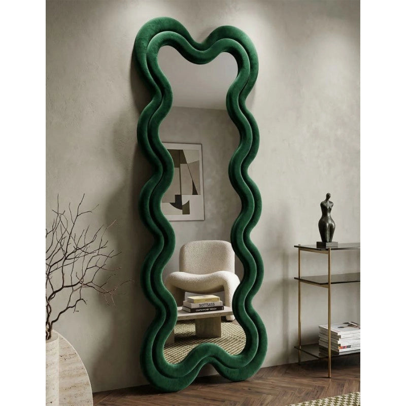 Specchio Da Muro Monica Verde cm 58x4x160