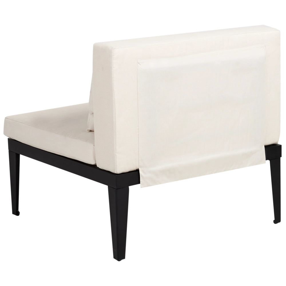 Set da giardino divano angolare 4 posti in legno di acacia certificato con tavolino e pouf cuscini beige chiaro lato sinistra
