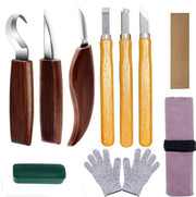Set di 9 utensili per ceramica con impugnature in legno di noce, duraturi e comodi