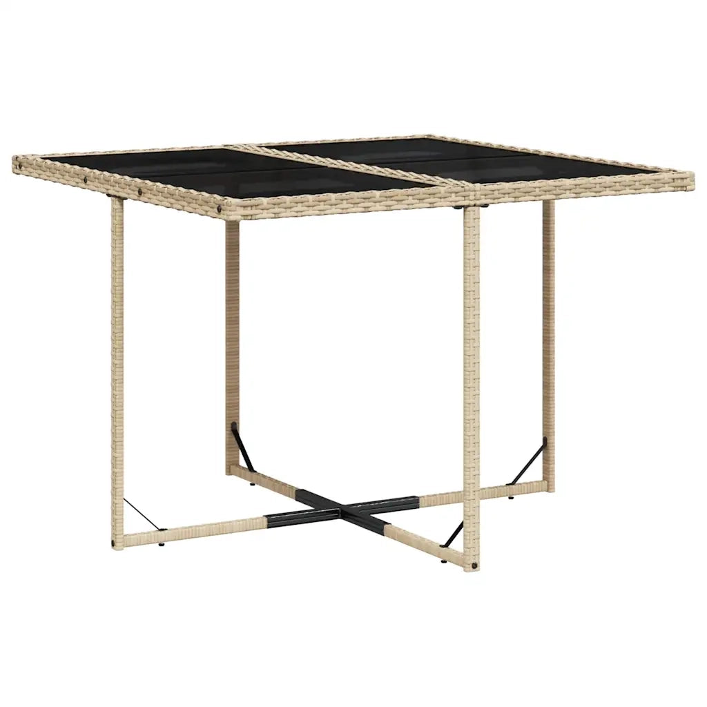 Set Pranzo da Giardino 9 pz con Cuscini Beige Misto Polyrattan 3278147
