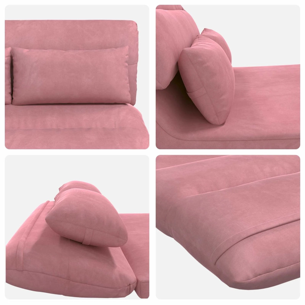 Sedia da Pavimento Rosa 110 x 82 x 55 cm Velluto 42028213